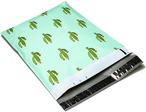 Designer Poly Mailers 10x13 : Cactus Mix ~ Flowering Cactus, Succulent, Mint Cactus; Printed Self Sealing Shipping Poly Envelopes Bag (30 Pcs Cactus Mix) in Saudi Arabia