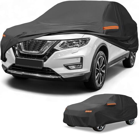Car Cover Waterproof All Weather Sun Rain Protection Full Exterior Cover for Nissan X-Trail Black with Left Side Zippers in Kuwait