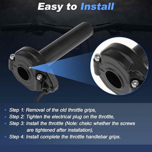 طقم مقبض الخانق 7/8 بوصة 22 مم بديل كابل مقابض الخانق لـ Sur-Ron Light Bee X/S L1E لـ Segway X160 X260 لـ E-Ride Pro S SS 1.0 2.0 E-Bike أسود in Kuwait