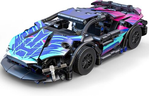 مجموعة مكعبات بناء سيارة سباق تشوديا، 1:18 Cyberpunk Super Sports Vehicle Kit MOC ألعاب بناء نموذج عرض إبداعي هدايا عيد ميلاد قابلة للتجميع للأطفال القدامى والبالغين والرجال والمراهقين الذين تتراوح أعمارهم بين 6+، 8-12 (321 قطعة) in Kuwait