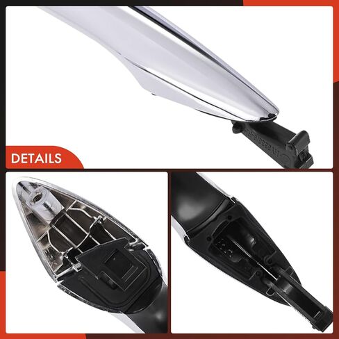 A-Premium Front Right Passenger Side Exterior Door Handle Compatible with Hyundai Elantra 2011-2015 Sedan, Elantra Coupe 2013-2014, Chrome, Replace# 82661-3X010 in Kuwait