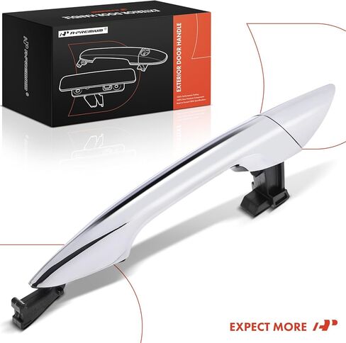 A-Premium Front Right Passenger Side Exterior Door Handle Compatible with Hyundai Elantra 2011-2015 Sedan, Elantra Coupe 2013-2014, Chrome, Replace# 82661-3X010 in Kuwait