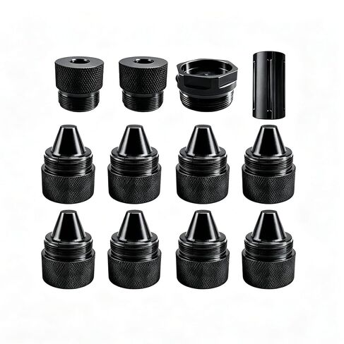1.375X24 Black Stainless Steel Cover Cones with Cleaning Chamber & 1/2&5/8-24 Hose Inlet（12-Pack） in Saudi Arabia