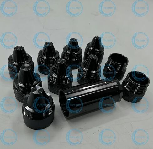 1.375X24 Black Stainless Steel Cover Cones with Cleaning Chamber & 1/2&5/8-24 Hose Inlet（12-Pack） in Saudi Arabia