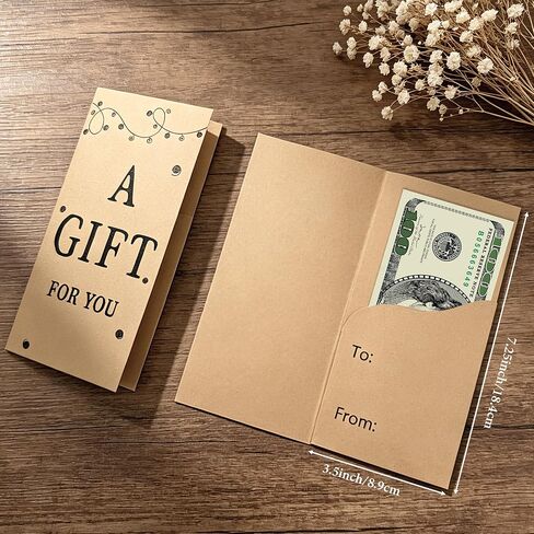 Money Cards for Cash Gift with Envelopes Set - 3.5 x 7.25 Inch Money Envelopes for Cash with Enclosed Slots and Secure Card Holder for Birthday, Graduations, Weddings, Business in Saudi Arabia