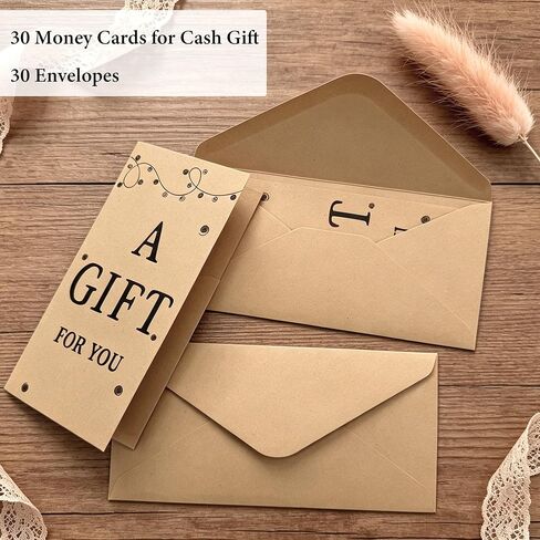 Money Cards for Cash Gift with Envelopes Set - 3.5 x 7.25 Inch Money Envelopes for Cash with Enclosed Slots and Secure Card Holder for Birthday, Graduations, Weddings, Business in Saudi Arabia