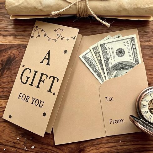 Money Cards for Cash Gift with Envelopes Set - 3.5 x 7.25 Inch Money Envelopes for Cash with Enclosed Slots and Secure Card Holder for Birthday, Graduations, Weddings, Business in Saudi Arabia