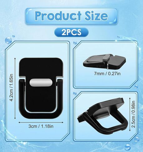 2 Pack Keyboard Riser, Adjustable Foldable Portable Keyboard Stand with 2 Angle Settings, Self-Adhesive Laptop Feet for Most Keyboards, Ergonomic Laptop Riser Feet for Desk in Kuwait