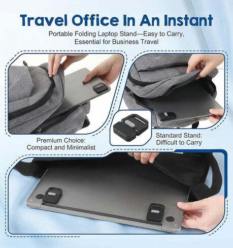 2 Pack Keyboard Riser, Adjustable Foldable Portable Keyboard Stand with 2 Angle Settings, Self-Adhesive Laptop Feet for Most Keyboards, Ergonomic Laptop Riser Feet for Desk in Kuwait