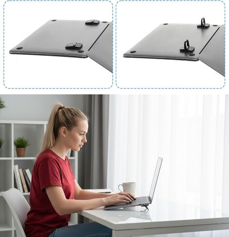 2 Pack Keyboard Riser, Adjustable Foldable Portable Keyboard Stand with 2 Angle Settings, Self-Adhesive Laptop Feet for Most Keyboards, Ergonomic Laptop Riser Feet for Desk in Kuwait