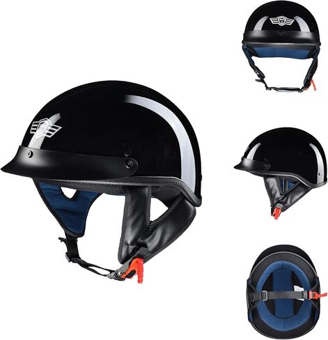 KRN Half-Face Helmet for Adults Men & Women – DOT Approved Motorcycle Open Face Helmet for Motorbike Cycling Chopper Scooter KY-205 in Saudi Arabia