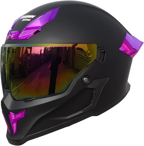 Model-601 Full Face Motorcycle Helmet for Adults, DOT Approved Dual Visor Street Bike Helmet in Saudi Arabia