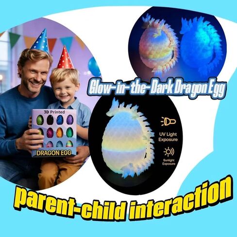 12PCS 3D Printed Dragon Eggs with Mini Dragons Inside, Easter Basket & Goodie Bag Fillers, Fun Fantasy Collectibles for Kids, Teens & Adults in Kuwait