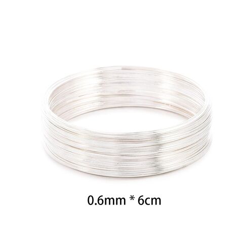 100 Loop Silver Memory Wire for Jewelry Making,Beading Wire Bracelet Wires for DIY Crafts, Rings, Necklaces in Saudi Arabia
