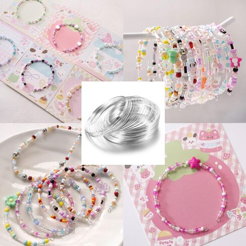 100 Loop Silver Memory Wire for Jewelry Making,Beading Wire Bracelet Wires for DIY Crafts, Rings, Necklaces in Saudi Arabia