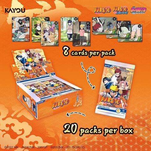 KAYOU Naruto Collectible Cards Earth Scroll Series 1, English NA Edition Booster Box with PR Card in Saudi Arabia