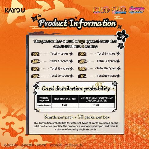 KAYOU Naruto Collectible Cards Earth Scroll Series 1, English NA Edition Booster Box with PR Card in Saudi Arabia