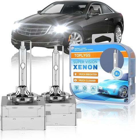 D3S HID Xenon Bulb Fit for Cadillac 2013-2017 XTS 2013-2019 ATS 2016-2019 CTS, 8000K White Blue, OEM High Low Beam Xenon Lights Replacement, Plug and Play, Pack of 2 in Saudi Arabia