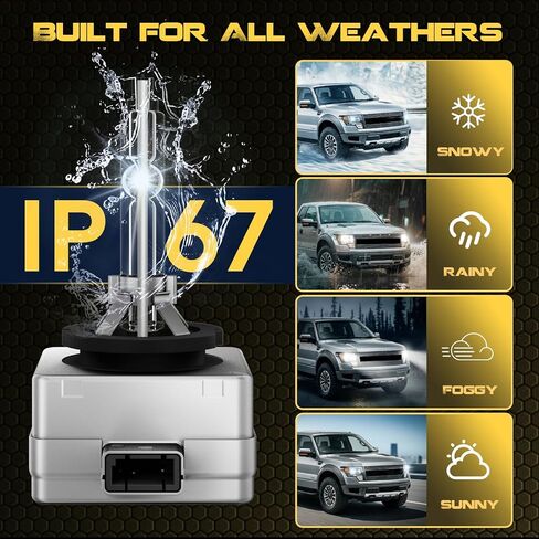 EASY EAGLE D3S HID Xenon Headlight Bulbs Fit for Ford F150 2013 2014 6000K Cool White High & Low Beam Replacement Bulb 35W, Pack of 2 in Saudi Arabia