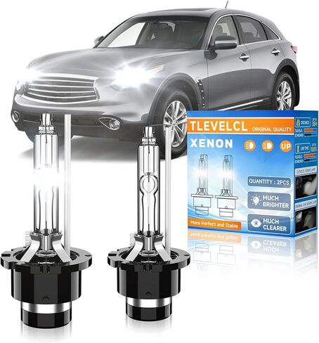 Fit for Infiniti 2003-2013 G25 G35 G37 FX35 FX37 FX45 FX50 D2S HID Xenon Headlight Bulbs, Upgraded High Low Beam 35W Bi-Xenon Light Bulb Replace, 6000K Cool White, Plug and Play, Pack of 2 in Saudi Arabia