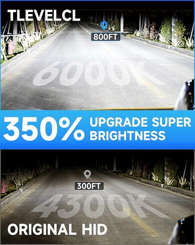 Fit for Infiniti 2003-2013 G25 G35 G37 FX35 FX37 FX45 FX50 D2S HID Xenon Headlight Bulbs, Upgraded High Low Beam 35W Bi-Xenon Light Bulb Replace, 6000K Cool White, Plug and Play, Pack of 2 in Saudi Arabia