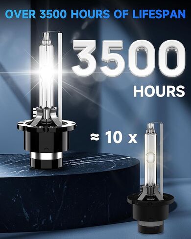 Fit for Infiniti 2003-2013 G25 G35 G37 FX35 FX37 FX45 FX50 D2S HID Xenon Headlight Bulbs, Upgraded High Low Beam 35W Bi-Xenon Light Bulb Replace, 6000K Cool White, Plug and Play, Pack of 2 in Saudi Arabia