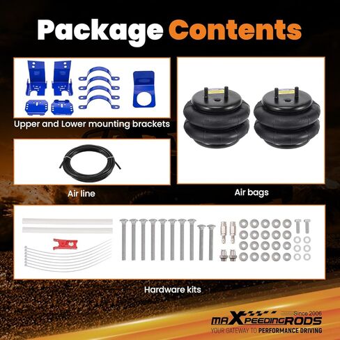 maXpeedingrods 5000 lbs Rear Air Suspension Bags Kit, for Ford E-250 Cutaway 2007-2008, E33 Class A Motorhome 1992-1996, E-350 Class C Motorhome/Cutaway DRW 1992-2022, Air Helper Spring Kit in Kuwait