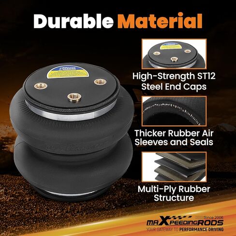 طقم أكياس تعليق هوائي خلفي من maxpeedingrods 5000 رطل لسيارة Toyota Tacoma 4WD 2005-2023 Tacoma RWD 2016-2023 Tacoma Prerunner RWD 2005-2012 طقم زنبرك مساعد الهواء in Kuwait