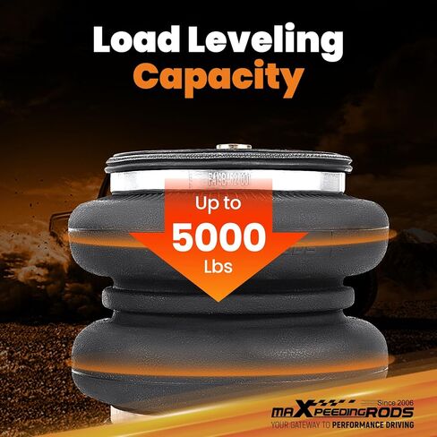 طقم أكياس تعليق هوائي خلفي من maxpeedingrods 5000 رطل لسيارة Toyota Tacoma 4WD 2005-2023 Tacoma RWD 2016-2023 Tacoma Prerunner RWD 2005-2012 طقم زنبرك مساعد الهواء in Kuwait