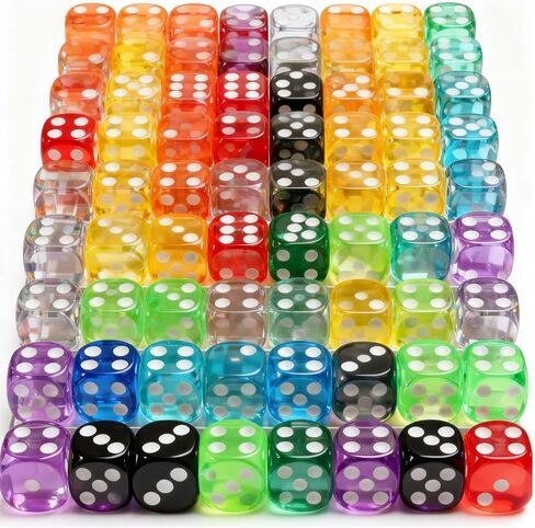 36 Pack 14MM 6 Sided Dice Office Products Set ure Translucent Furnit Colors Random in Kuwait