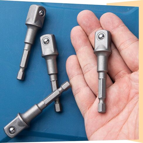 PAGOW 2 Pack 1/2" محول تأثير مربع، مجموعة لقم مفك تأثير التمديد، محول لقم المقبس، 1/4" ساق سداسية لمحول محرك الأقراص للسيارات DIY in Kuwait