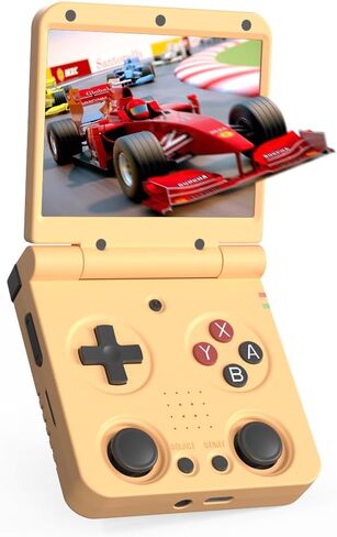 Miyoo Flip V2 Retro Handheld Gaming Console with Quiet Hinge, 3.5" 640*480 IPS Screen Dual System with 30+ Emulator Portable Video Game Hand Held Console with HDMI WiFi OTG Bluetooth, White in Saudi Arabia