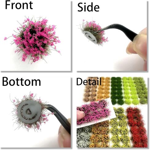 140-Piece Mixed Grass & Flower Tufts Miniature Scenery Set, for Diorama Railway Train Car Model Landscape Decoration, Ages 14+ in Saudi Arabia