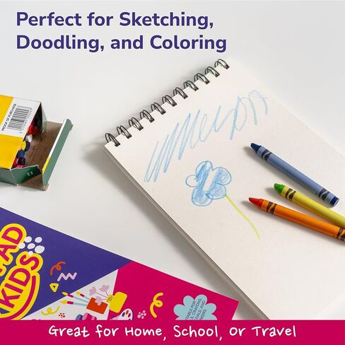 Learning Owl Sketch Pads for Kids, 6x9 inch, 100 Pages, 4 Pack Children Drawing Pads, Spiral Bound Sketch Books, Blank Art Pads for Drawing and Coloring, Doodle Paper Pads in Saudi Arabia
