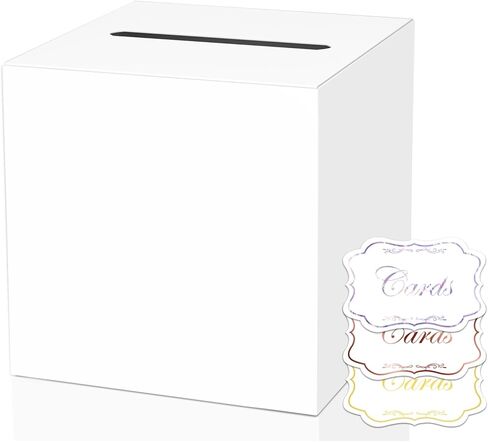 Rose Gold Cards Box for Birthday, Wedding, Bridal or Baby Shower, Graduation, Anniversaries, Engagement Party Decorations Supplies Money and Cards Receiving Box in Kuwait