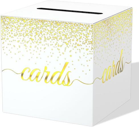Rose Gold Cards Box for Birthday, Wedding, Bridal or Baby Shower, Graduation, Anniversaries, Engagement Party Decorations Supplies Money and Cards Receiving Box in Kuwait