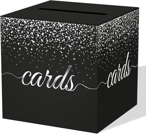 Rose Gold Cards Box for Birthday, Wedding, Bridal or Baby Shower, Graduation, Anniversaries, Engagement Party Decorations Supplies Money and Cards Receiving Box in Kuwait