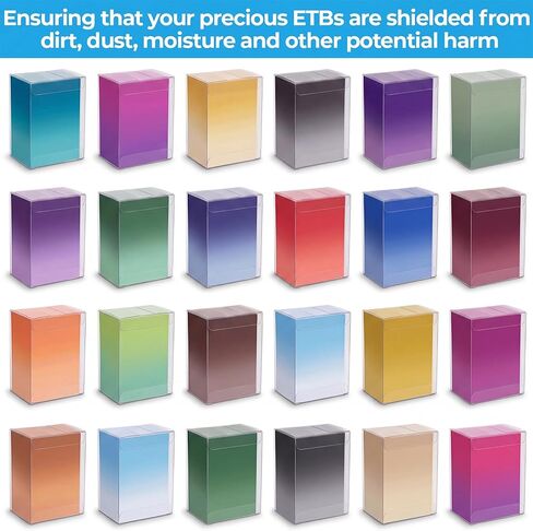 علبة عرض Yexiya مكونة من 24 عبوة متوافقة مع حافظة حماية صندوق تدريب ETB Elite، وحافظات بلاستيكية PET كبيرة الحجم 3.1 × 2.2 × 4.4 بوصة، صندوق عرض شفاف بسمك 0.50 مم لهواة جمع بطاقات الهدايا in Kuwait