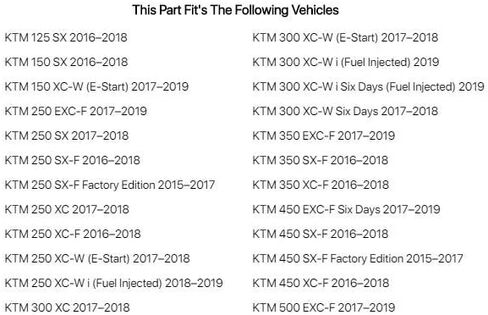 أغطية صندوق الهواء Acerbis باللون الأبيض لـ KTM 450 SX-F 2016-2018 in Kuwait