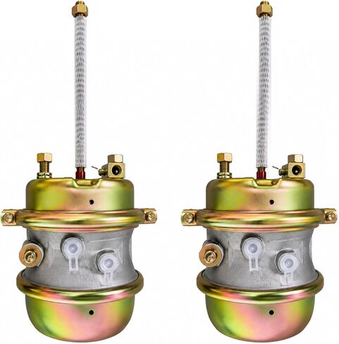 GBK Pair of 2 Type 30/30 Long Stroke Air Brake Chamber T3030L, 3" Extra Long Stroke, 13" Fully Threaded Push Rod - Sealed Bottom Anti-Corrosion Design, Replaces for Heavy Duty Truck & Trailer Axles in Saudi Arabia