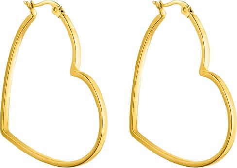 PURELEI® Big Love Earrings (gold) – 18K Gold plated stainless steel jewelry – Water-resistant earrings for women – Fashion jewelry for your individual look in Saudi Arabia