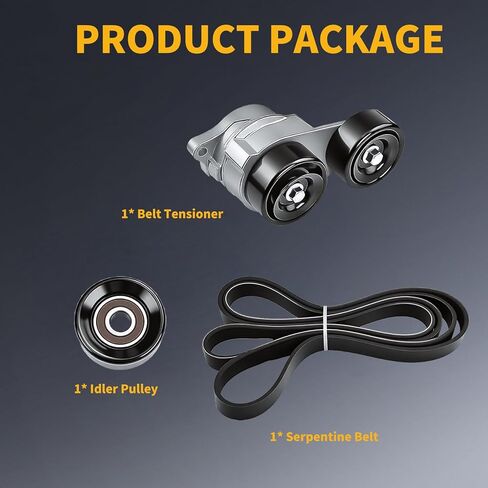 Engine Serpentine Belt, Tensioner & Idler Pulley Drive Kit, for Honda Accord 03-10, Odyssey 05-10, Pilot 05-08, Ridgeline 06-11 | Acura MDX 03-13, TL 04-08, ZDX 10-12 in Saudi Arabia