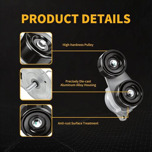 Engine Serpentine Belt, Tensioner & Idler Pulley Drive Kit, for Honda Accord 03-10, Odyssey 05-10, Pilot 05-08, Ridgeline 06-11 | Acura MDX 03-13, TL 04-08, ZDX 10-12 in Saudi Arabia
