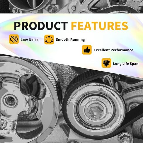 Engine Serpentine Belt, Tensioner & Idler Pulley Drive Kit, for Honda Accord 03-10, Odyssey 05-10, Pilot 05-08, Ridgeline 06-11 | Acura MDX 03-13, TL 04-08, ZDX 10-12 in Saudi Arabia