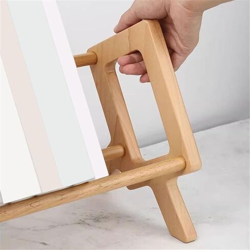 Bookshelf Desktop Hollow Out Bookshelf Wooden Storage Organizer Display Rack for Living Room Home Office in Saudi Arabia