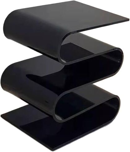 Bookshelf Modern Creativity S-Shaped Acrylic Bookshelf Multi Tiered Storage Side Table for Living Room Home Office in Saudi Arabia
