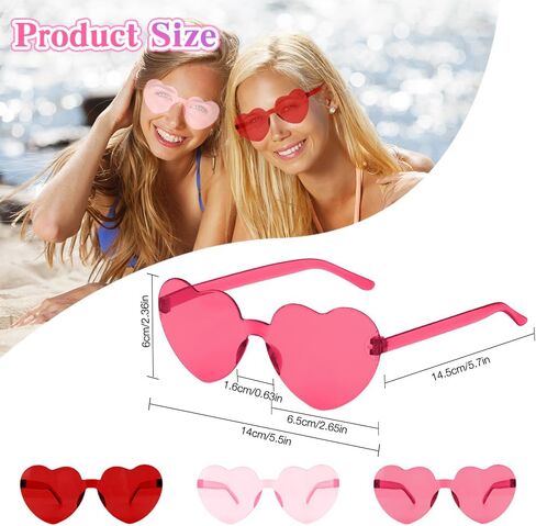 Heart Shaped Sunglasses 12 Pairs Heart Sunglasses Bulk for Women Colorful Glasses for Summer Women Party Favors in Saudi Arabia