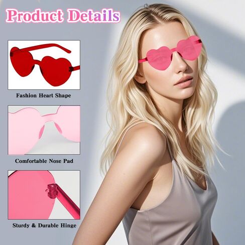 Heart Shaped Sunglasses 12 Pairs Heart Sunglasses Bulk for Women Colorful Glasses for Summer Women Party Favors in Saudi Arabia