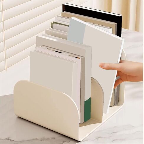Bookshelf Minimalist PP Desktop Storage Shelf Divided Design Small Bookshelf for Living Room Home Office in Saudi Arabia