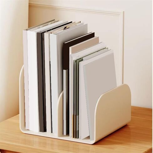 Bookshelf Minimalist PP Desktop Storage Shelf Divided Design Small Bookshelf for Living Room Home Office in Saudi Arabia